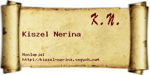 Kiszel Nerina névjegykártya